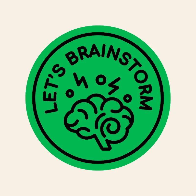 Creative Brain with Motivational Slogan