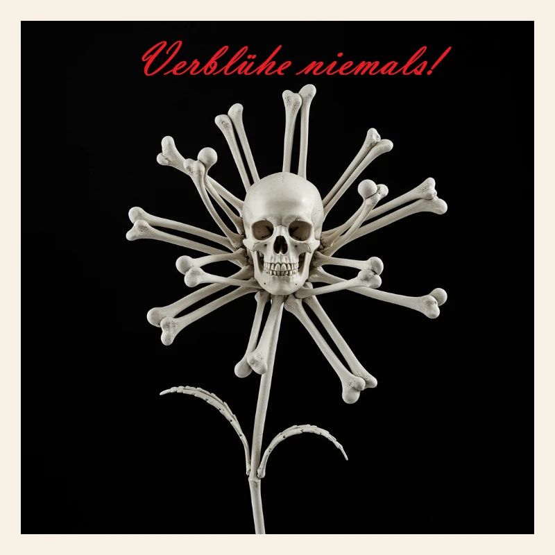 Lace décor with skull and bones