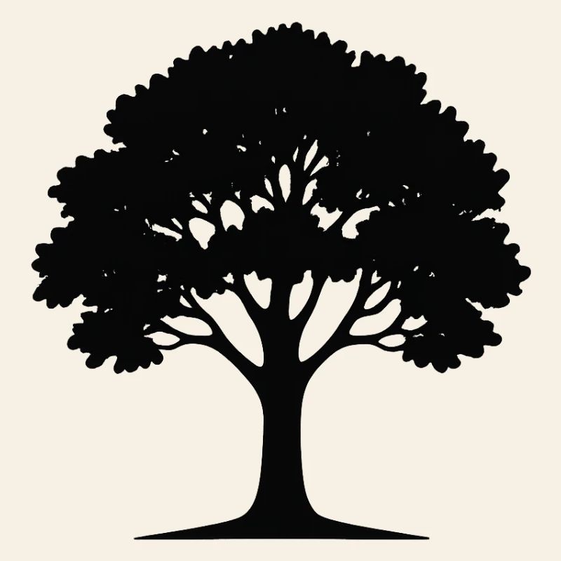 Stylish Tree Art Illustration