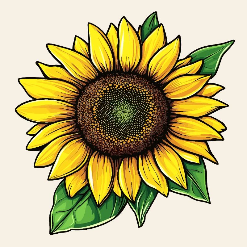 Sunflower Vector Graphic Illustration