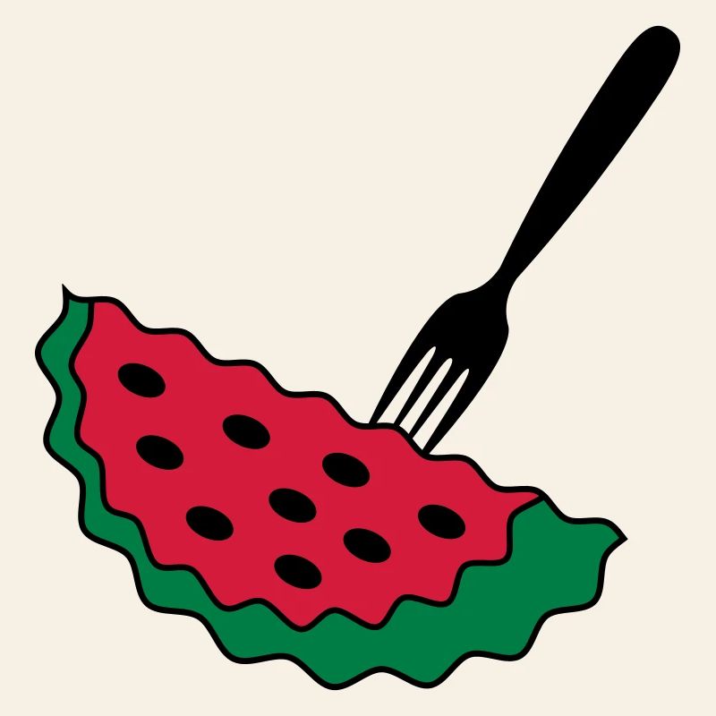 Melon with fork