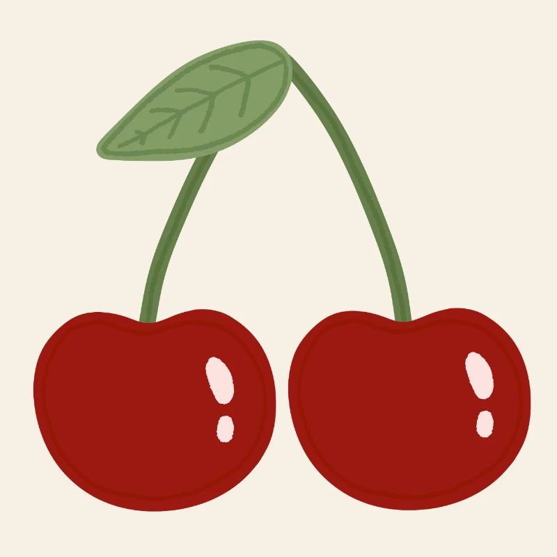 Twin Cherry Illustration