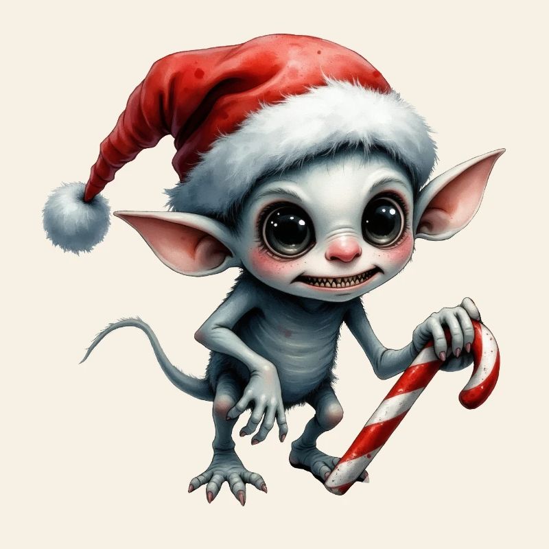 Christmas Elf with Cane