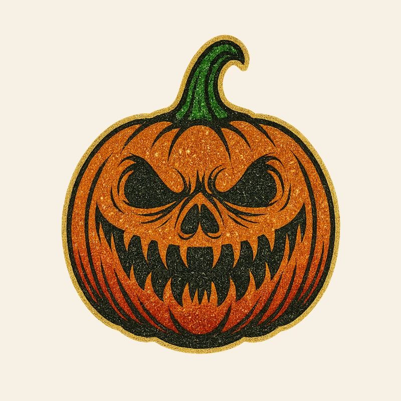 Grim Glowing Halloween Pumpkin