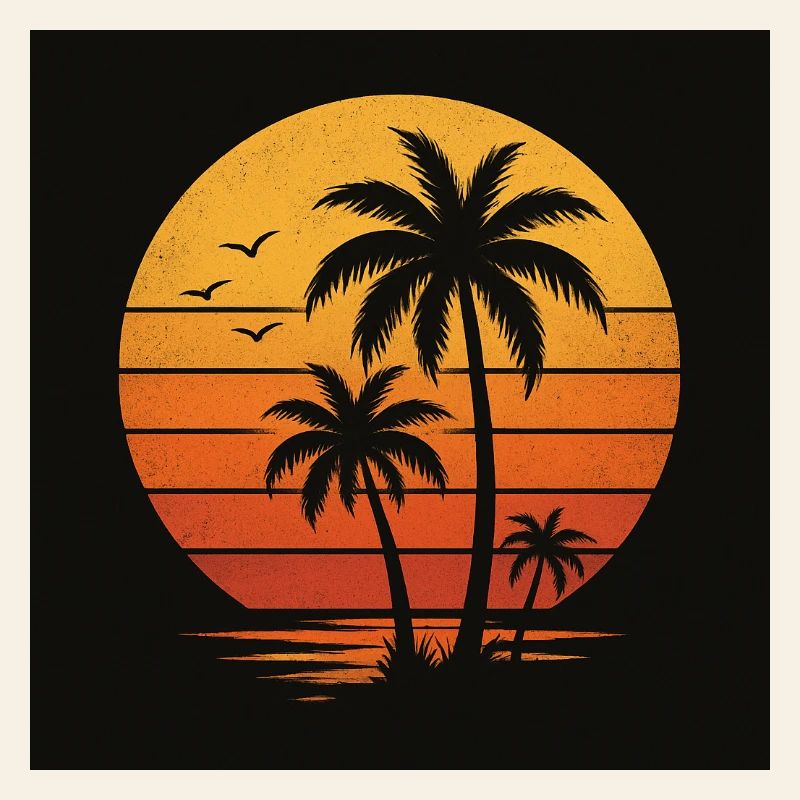 Palm Tree Summer Sunset