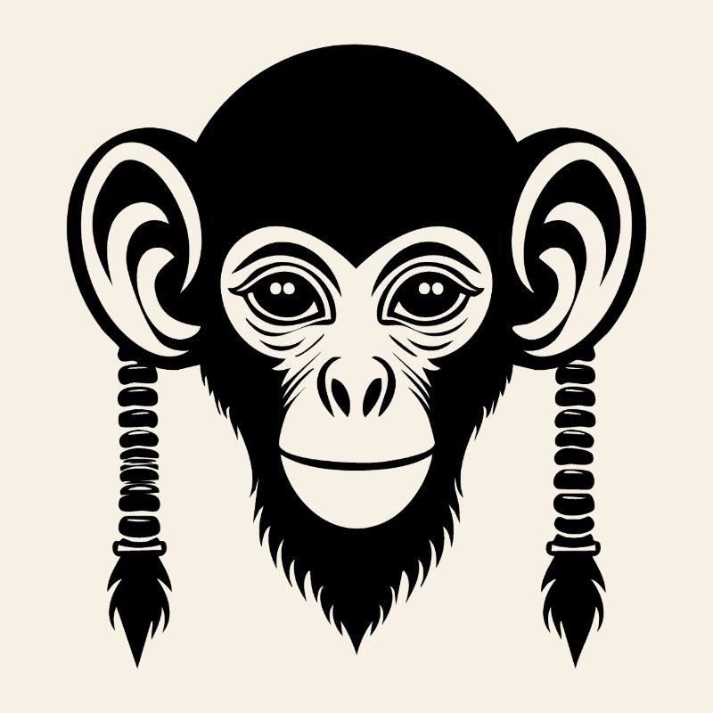 Chemise Monkey Head Sound Wave Motion Edition