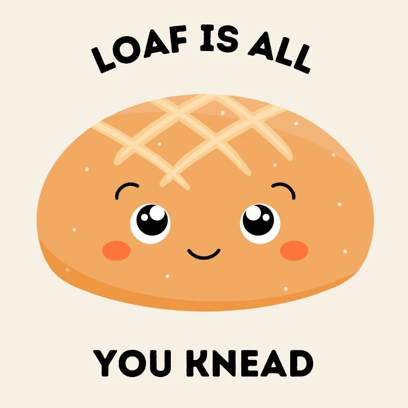 Cute Bread Pun – Loaf Is All You Knead
