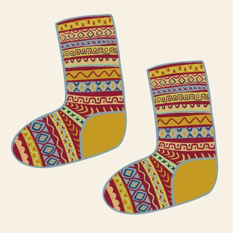 Colorful Fair Isle Patterned Socks