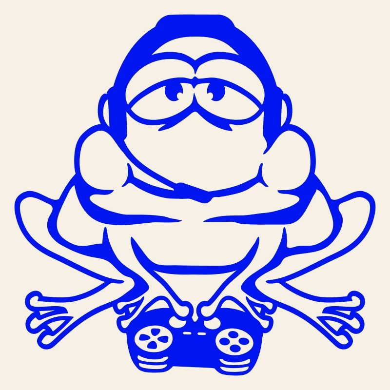 Frog Gamer Nerd Gaming Controller Console Game