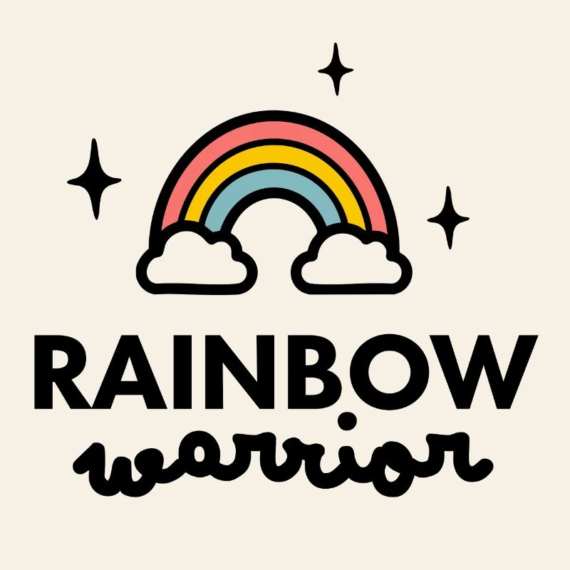Logo du guerrier arc-en-ciel