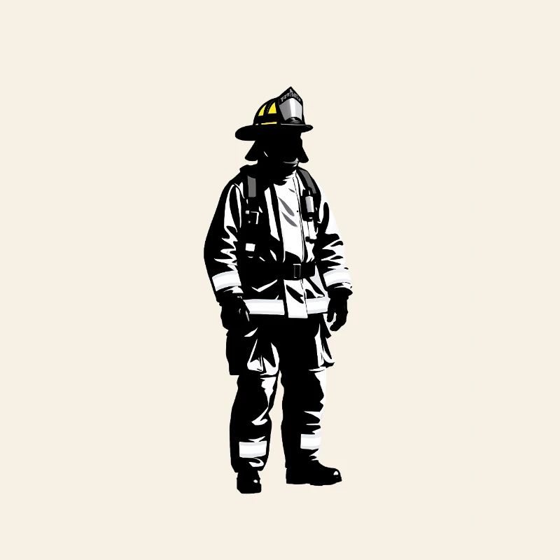 Firefighter - Cool Silhouette Logo