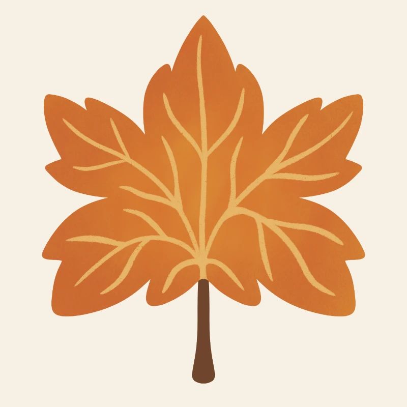 Autumn Maple Leaf Silhouette