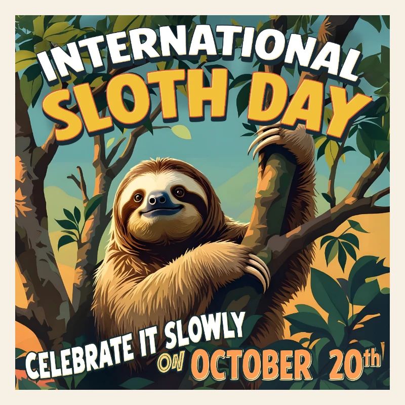 October 20 – International Sloth Day