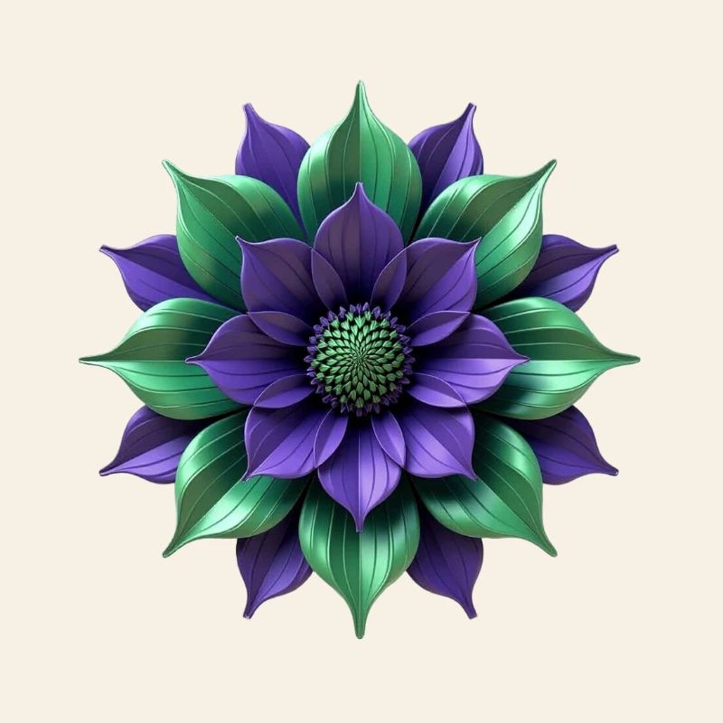 Fleur vert pourpre