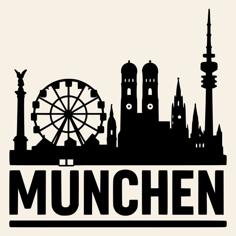 München Munich Silhouette Skyline