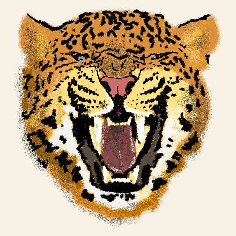 Leopardengesicht Brüllendes Kunstdesign