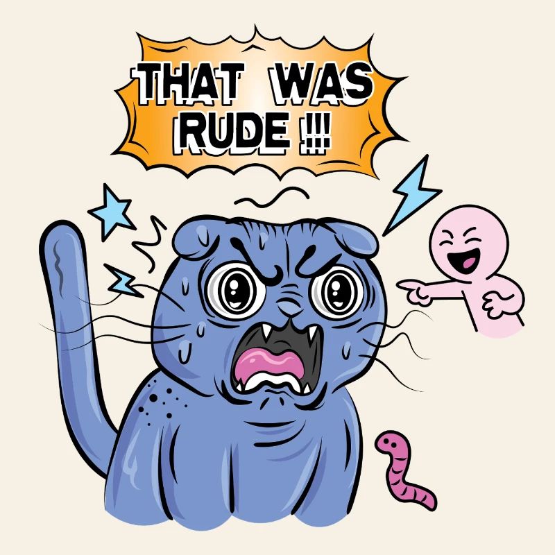 Angry Cat Screams at Expression