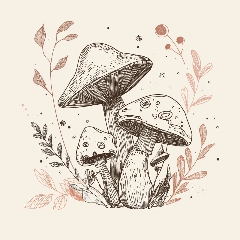 champignon, ramasseur de champignons, cueillette