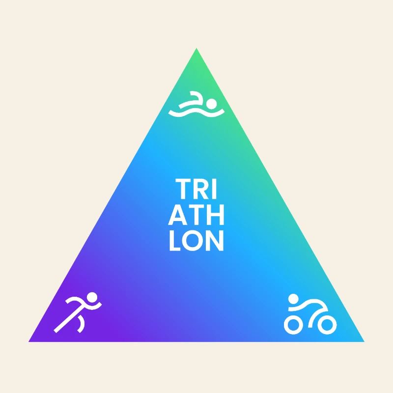 Triathlon Triangle Gradient Logo