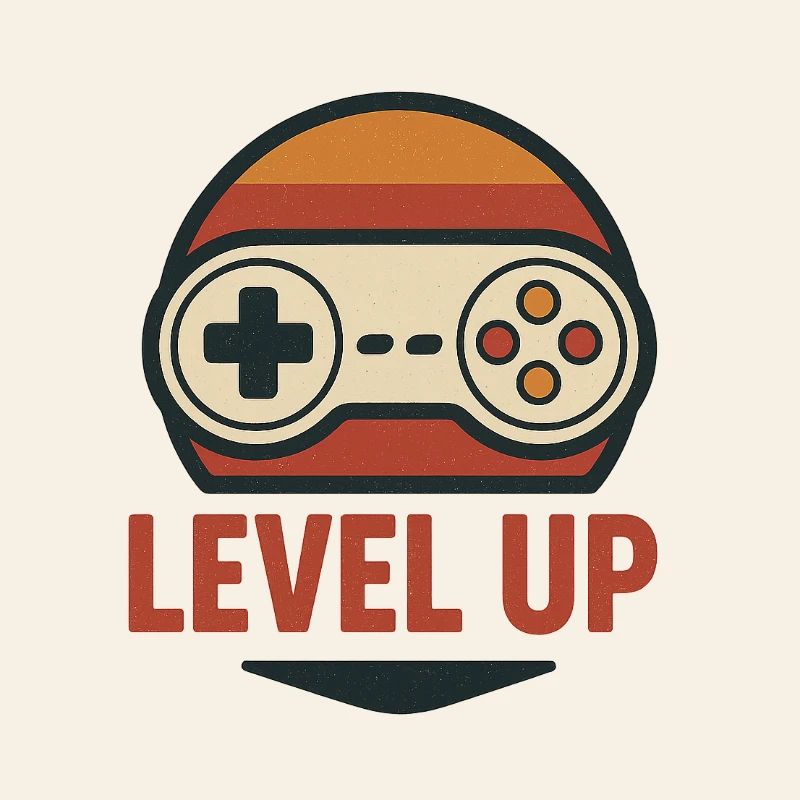 Level Up Retro Controller Graphics