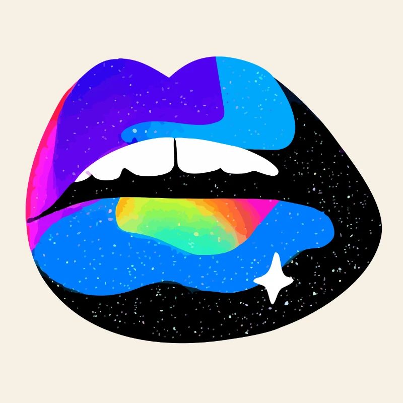Kosmische Regenbogenlippen