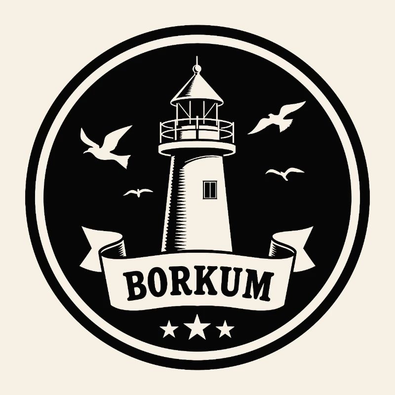 Leuchtturm Borkum Maritimes Emblem