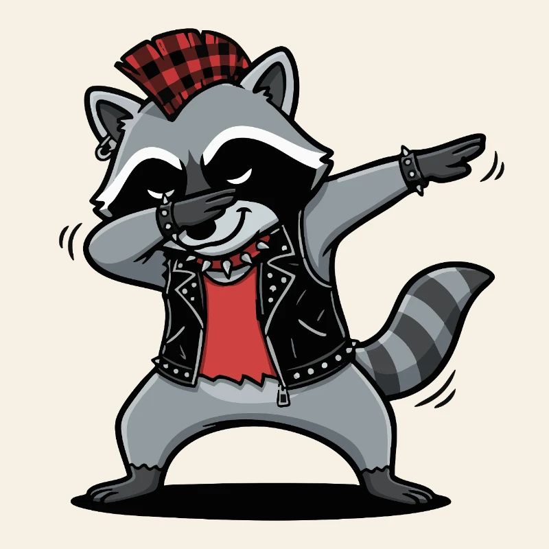 Punk Rock Raccoon – DAB Move dans le style comique
