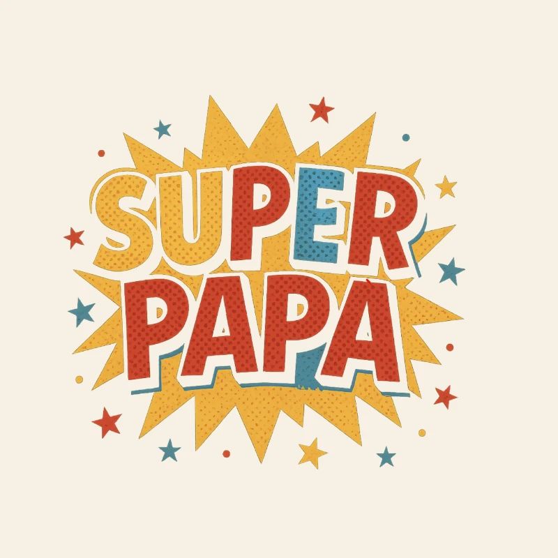 Super Dad Comic Burst Retro