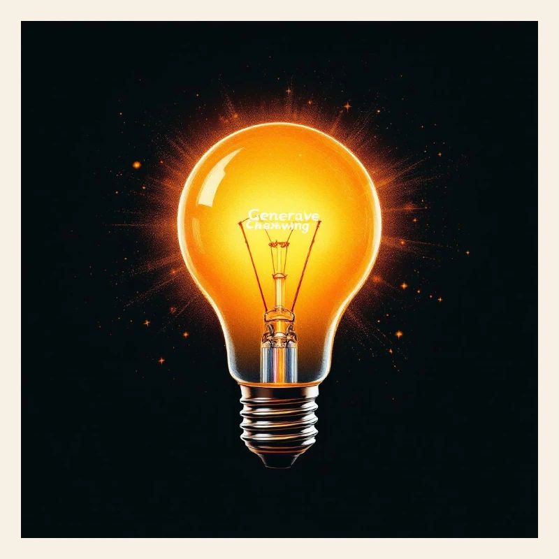 Glowing Idea Light Bulb
