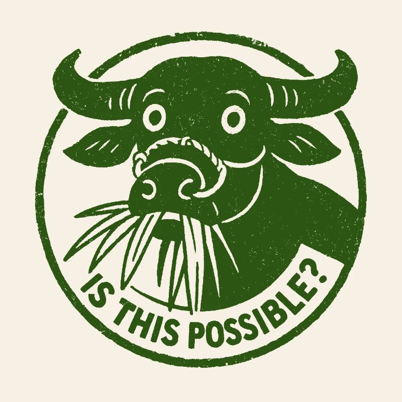 Est-ce que c’est possible curiosité drôle Buffalo Cow Stamp