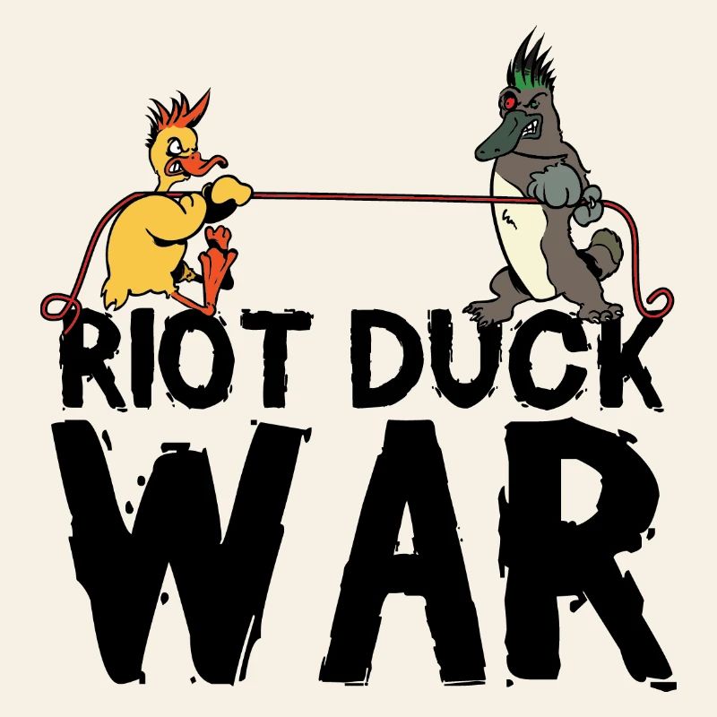 Canards animés du combat pour la corde