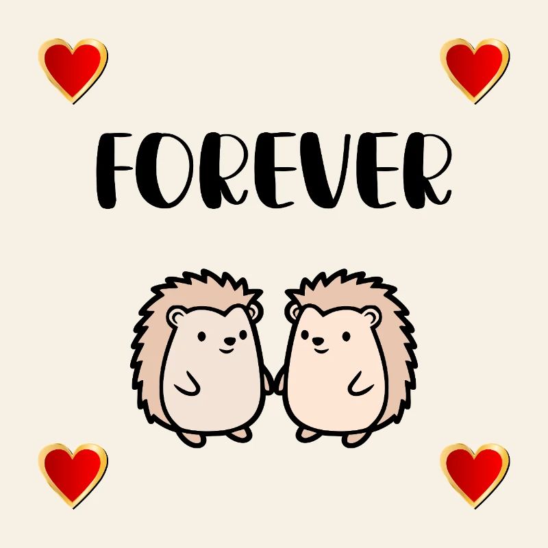Hedgehog Love Forever