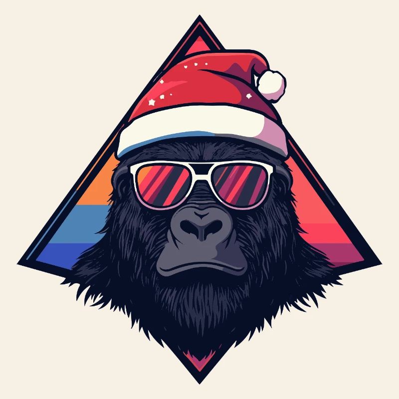 Gorilla Santa Neon Triangle