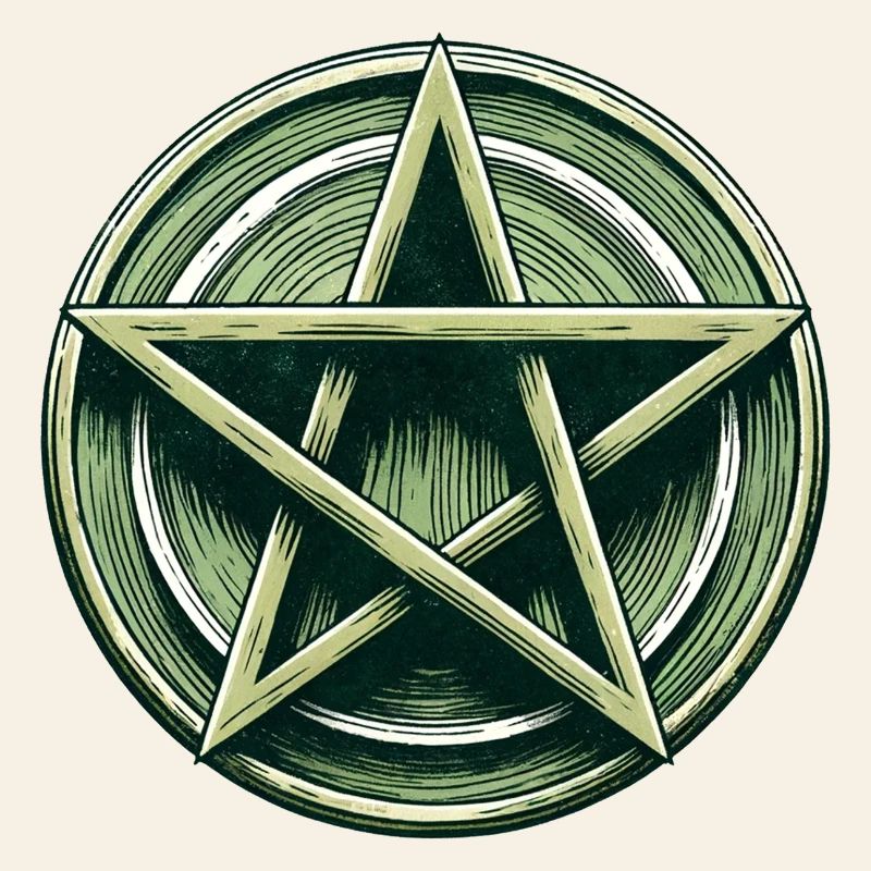 Emerald Pentagram Crest