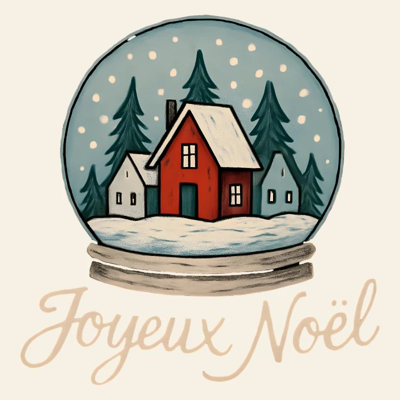 Boule de Noël Maison Rouge