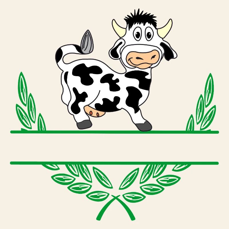 Cow Laurel Wreath with Namespace