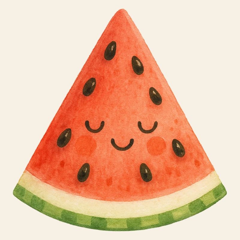 Tranche de pastèque sourire