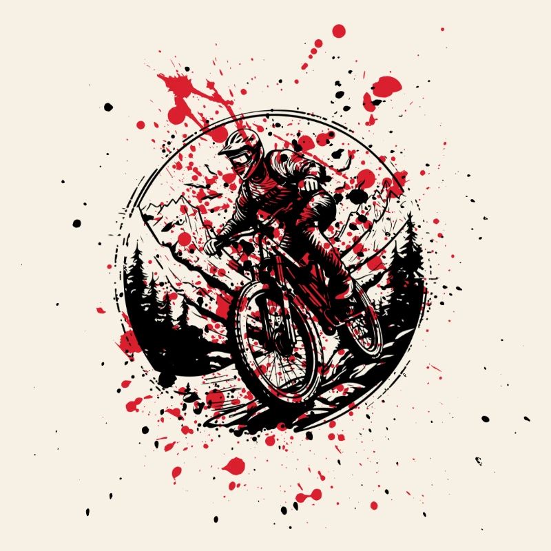 ATV on red and black spots