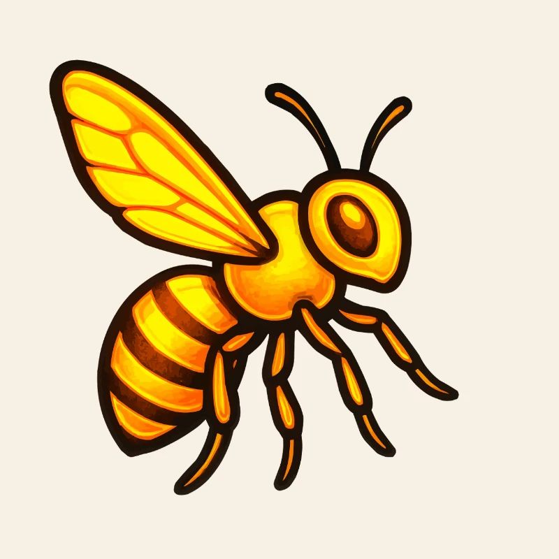 Glowing honey bees