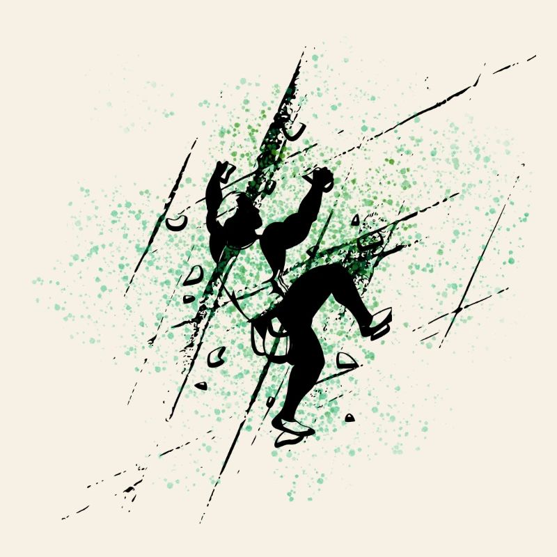 Grimpeur Vert Eclaboussures