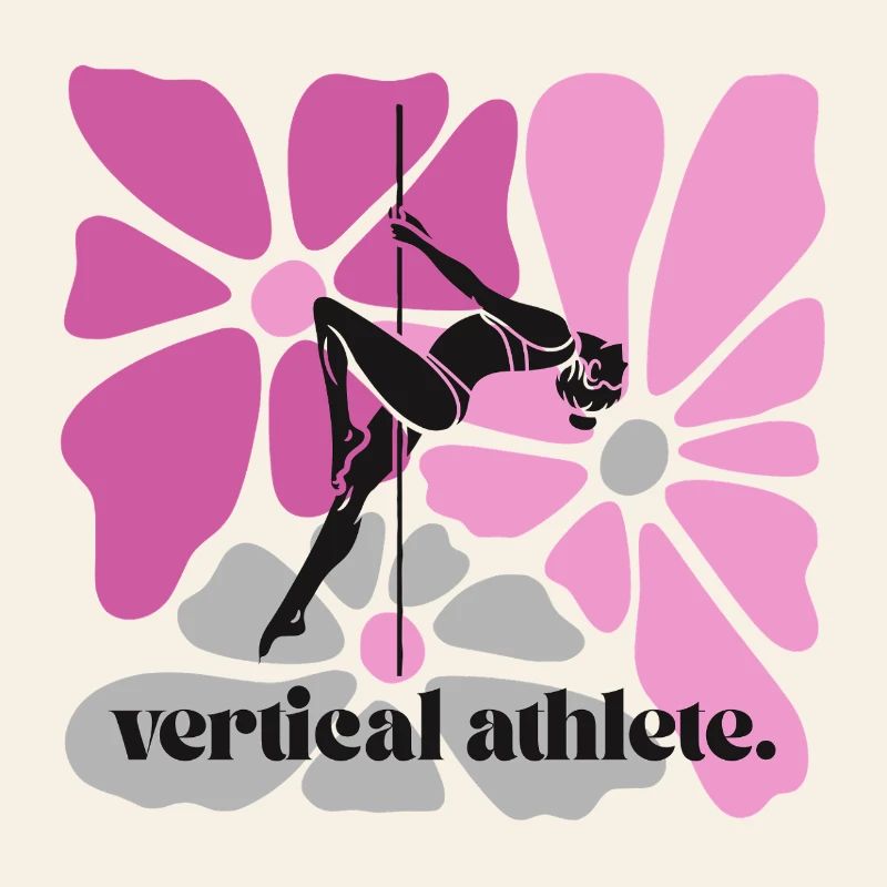 Vertical athlete in flower frame