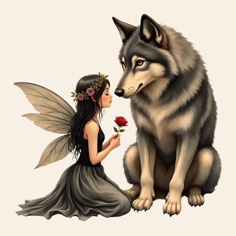 Fée et Loup : Baiser de Rose