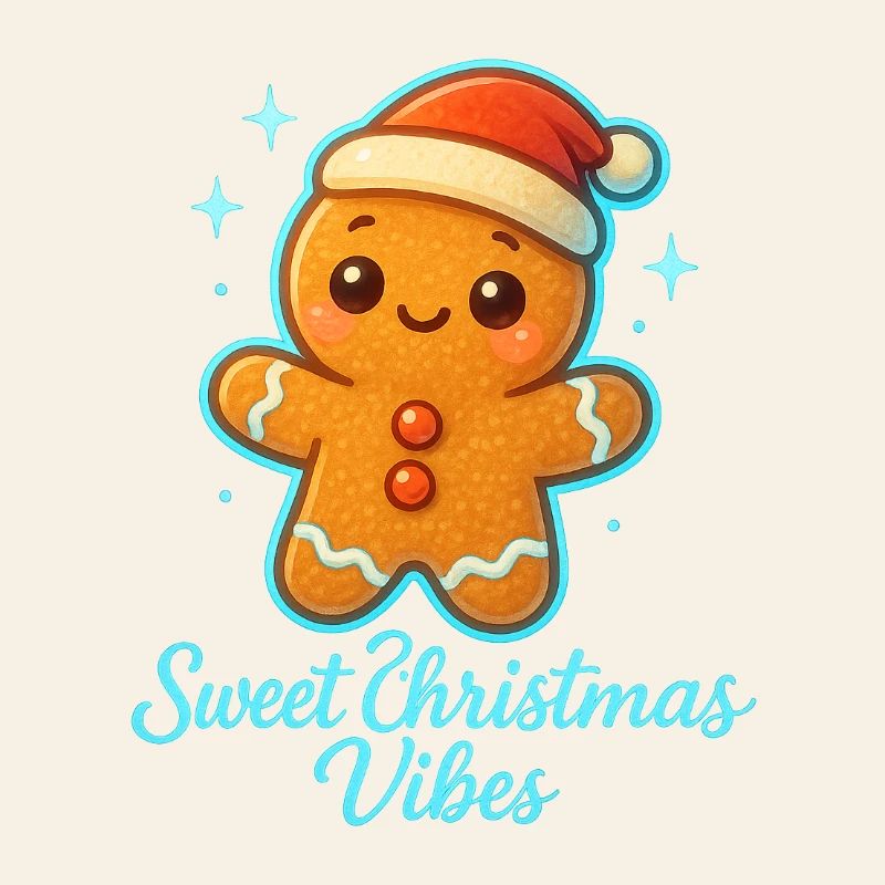 Christmas gingerbread with Santa hat