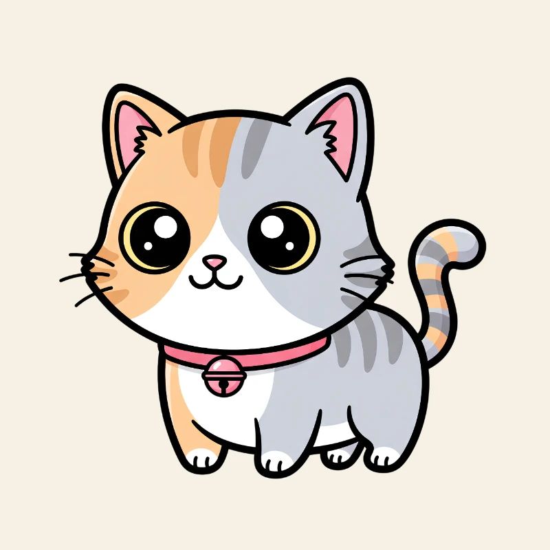 Calico Kitten Collar Charm