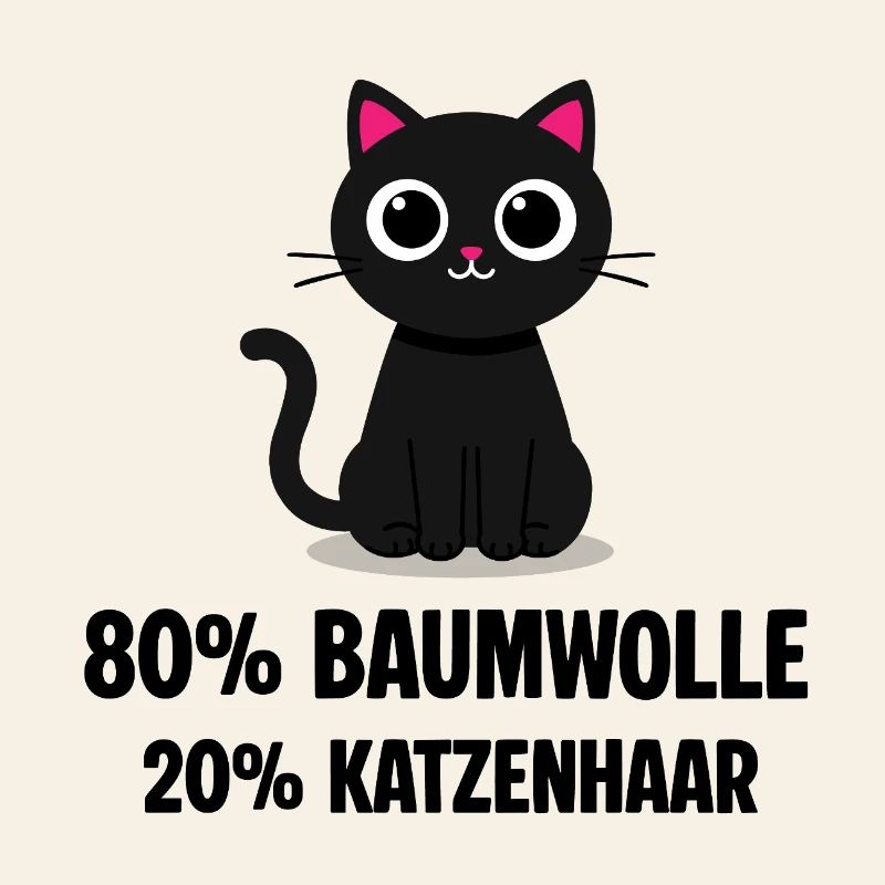 80 % coton 20 % poils de chat Drôle de remarque de chat