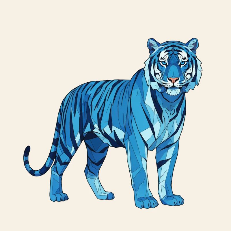 Geometrischer BlauTiger Polygon