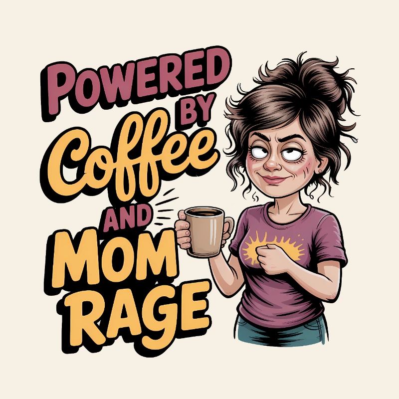 Powered by Coffee and Mom Rage – Muttertagsgeschenk