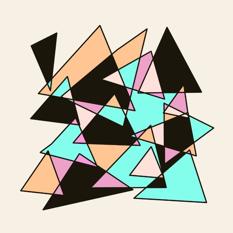 Geometric pastel triangles