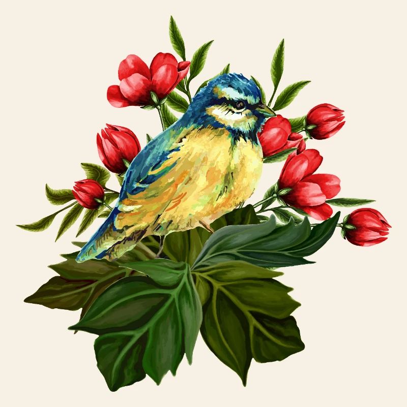 Bunter Vogel