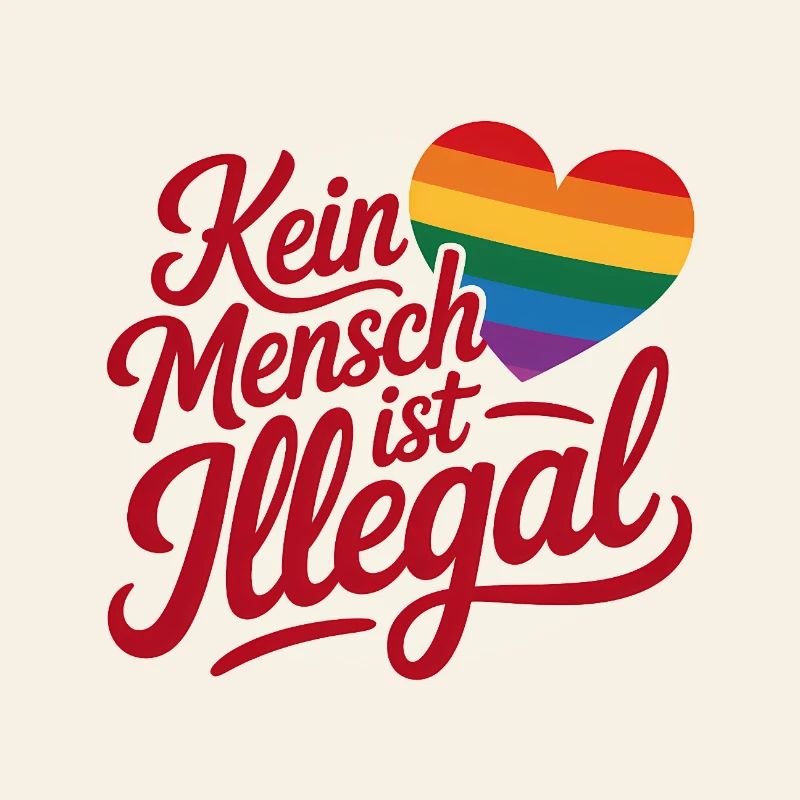 No One Is Illegal - Cool Pride Logo